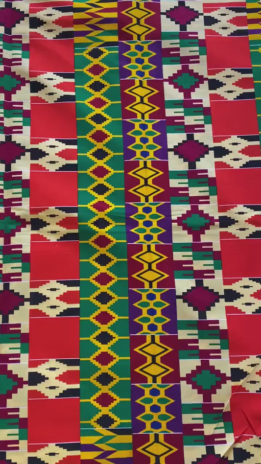 Kente Fabric 6 Yards African Kente Cloth